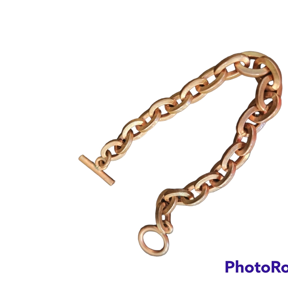 Copper chain link bracelet